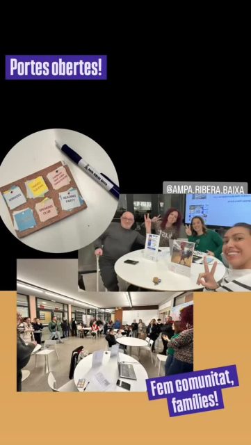 Avui moltes famílies han visitat el centre on pot ser els seus fills i filles passin els propers quatre o sis anys.

La tria d'institut és molts cops un motiu d'incertesa i angoixa per mares i pares : Encertarem? Estarà a gust? Aprendrà molt? Podran atendre les seves necessitats especials? 

Per no veure tothom tan seriós, des de la nova AMPA, hem intentat amb proximitat i humor,  explicar què hem fet fins ara i què volem fer d'aquí en endavant. Hem expressat també  la nostra intenció de funcionar com un pont entre famílies i escola, per comunicar-nos, donar-nos suport i tirar endavant les noves propostes per aquest curs.

Fem AMPA, famílies del Ribera! Fem comunitat!💪🏻